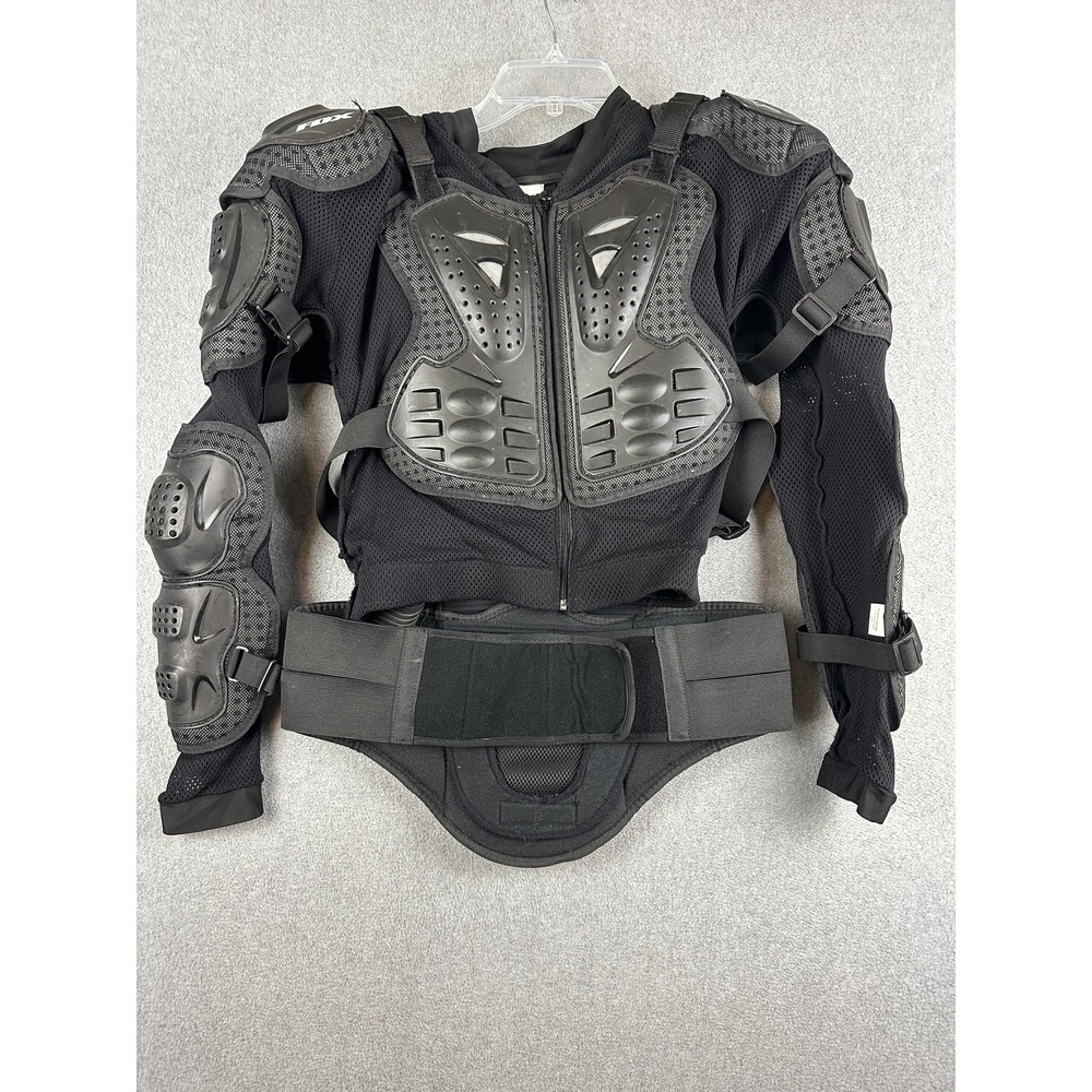 Fox Titan Sport Jacket Adult Large Black Body Armor 10050 Motocross MTB BMX